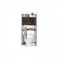 Over Toilet Storage Cabinet with Paper Holder Stand Bathroom Organizer Shelf Four Door Waterproof Feet Pad Space Saver Rack Anti