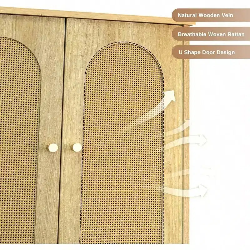 Mobiletto portaoggetti per WC in rattan, armadietto in legno sopra lo scaffale con supporto in metallo, organizer per bagno, ripiano regolabile, autoportante alto