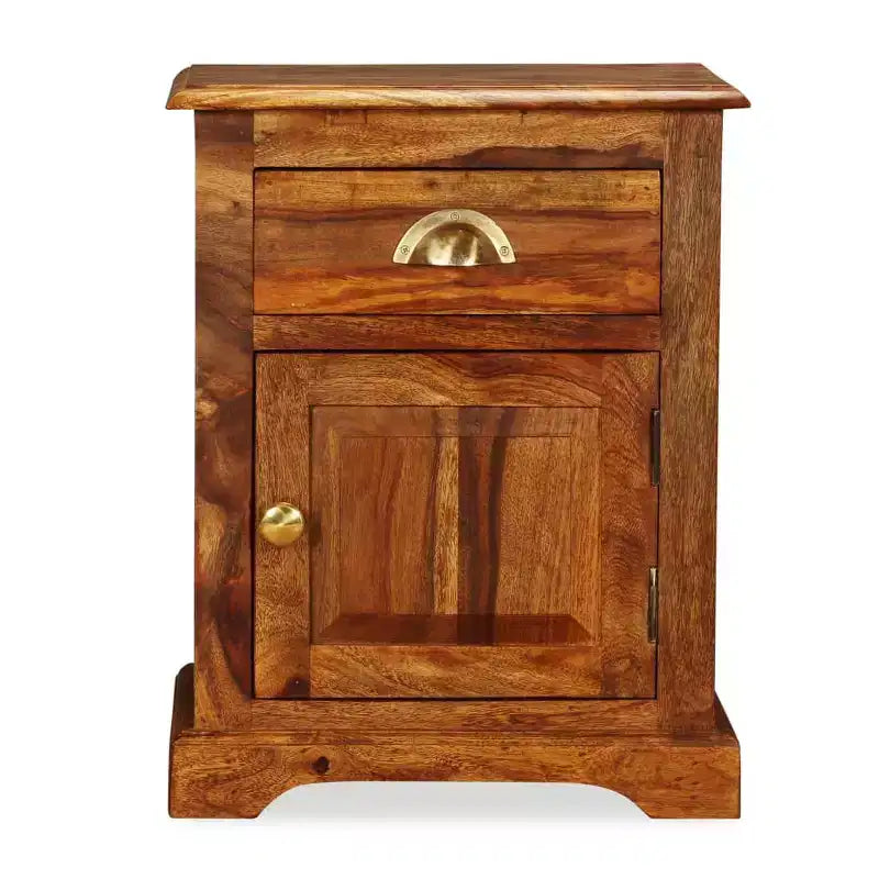 Set di 2 comodini in legno massello di acacia – 40,6 cm A x 30,5 cm L x 40 cm P, 2 anni di garanzia