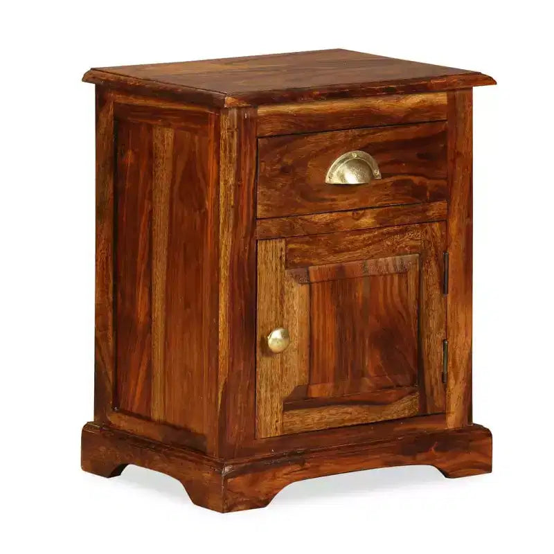 Set di 2 comodini in legno massello di acacia – 40,6 cm A x 30,5 cm L x 40 cm P, 2 anni di garanzia