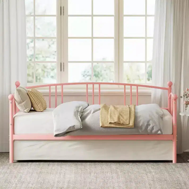 Telaio Divano Letto Singolo con Contenitore Sottostante – Letto a Sofa in Metallo, 30 cm di Spazio Sottostante