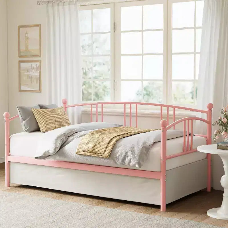 Telaio Divano Letto Singolo con Contenitore Sottostante – Letto a Sofa in Metallo, 30 cm di Spazio Sottostante