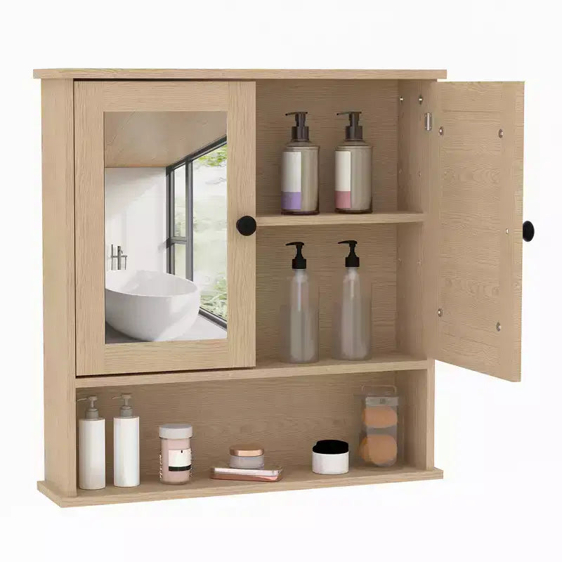 Mobiletto da bagno a parete, mobiletto a 2 ripiani sopra il WC, mobiletto in legno impermeabile per bagno, cucina, soggiorno