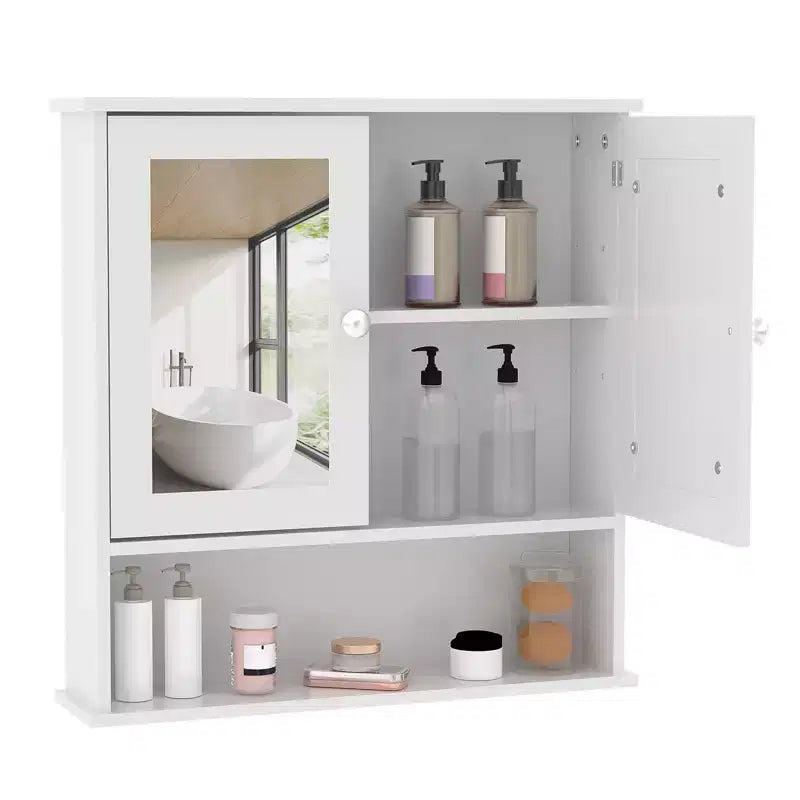 Mobiletto da bagno a parete, mobiletto a 2 ripiani sopra il WC, mobiletto in legno impermeabile per bagno, cucina, soggiorno