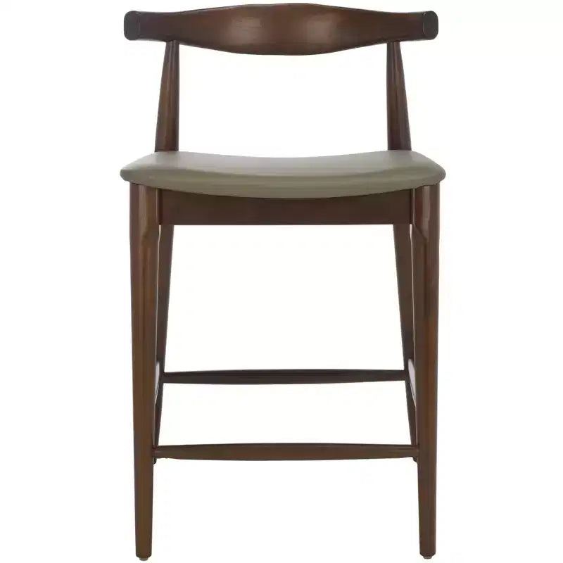 Elbow Counter Stool - BST3302A - Olive/Espresso - Safavieh