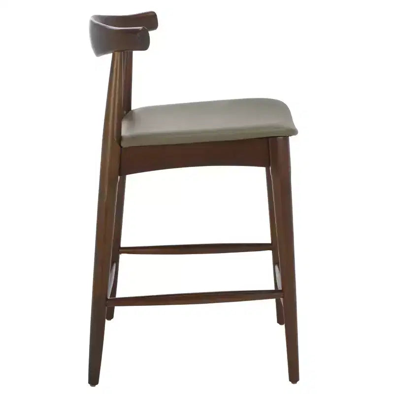 Sgabello da bancone Elbow – Gomma e PVC, finitura Olivo/Espresso