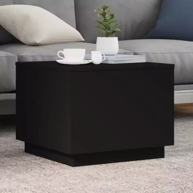 Tavolino da Caffè Bianco in Legno Ingegnerizzato con Luci LED Integrate – Capacità 69,85 kg