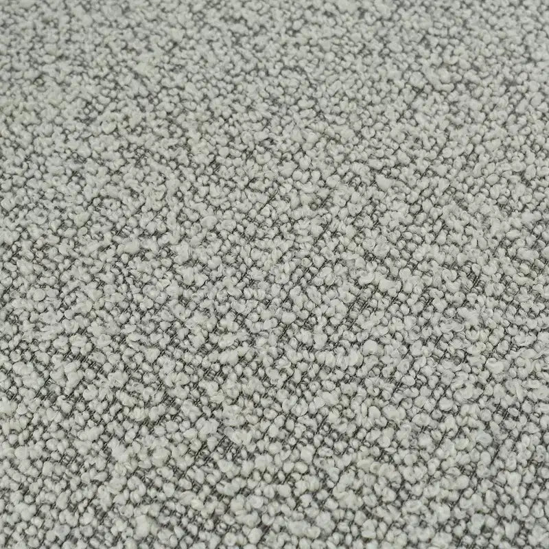 Set di 6 sedie da pranzo imbottite in bouclé – Schienale curvo, gambe in metallo effetto rovere