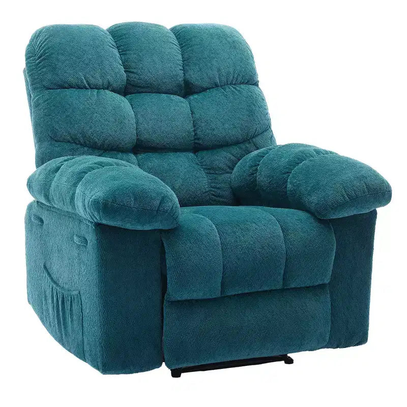 COZONY Oversized Manual Recliner Chair with Side Pocket, Wide Comfort Recliner, 300 lb Capacity