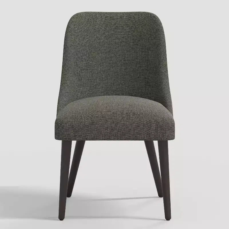Sedia da pranzo moderna in lino testurizzato – Gambe color espresso, 1 anno di garanzia