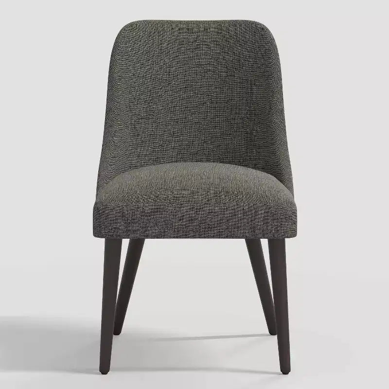 Sedia da pranzo moderna in lino testurizzato – Gambe color espresso, 1 anno di garanzia
