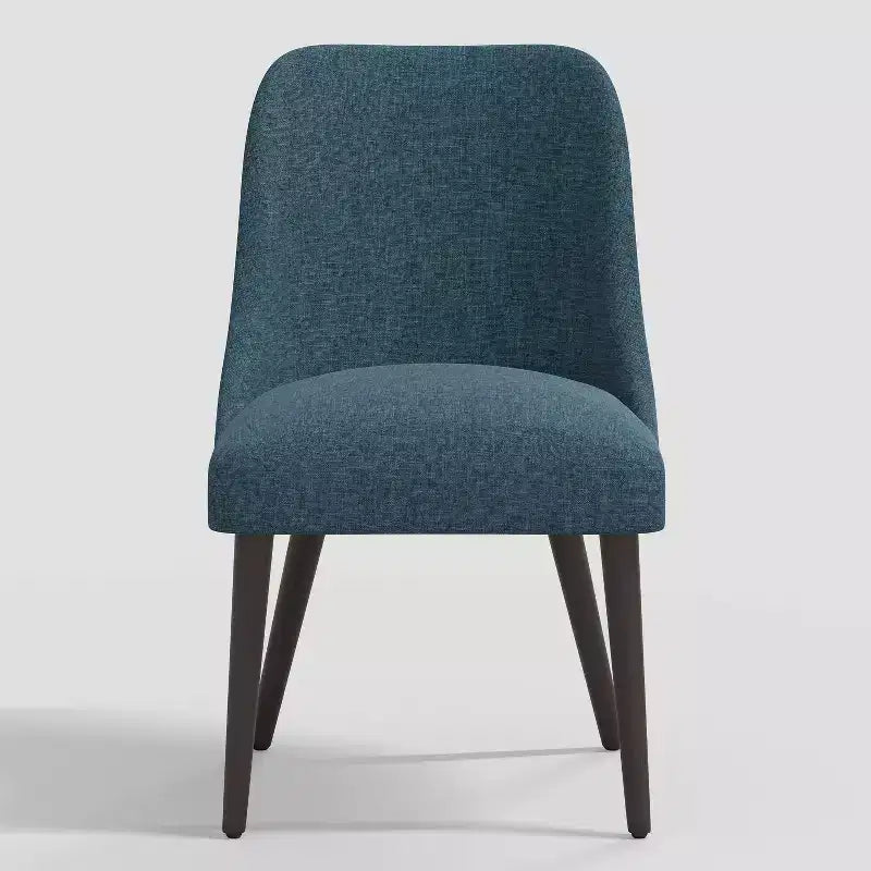 Sedia da pranzo moderna in lino testurizzato – Gambe color espresso, 1 anno di garanzia