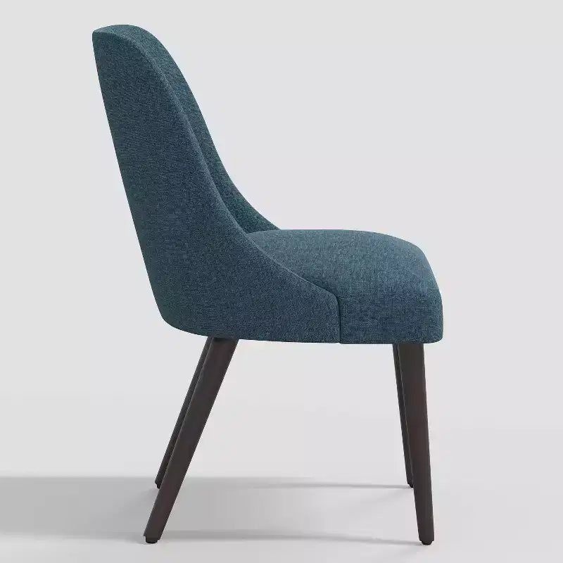 Sedia da pranzo moderna in lino testurizzato – Gambe color espresso, 1 anno di garanzia