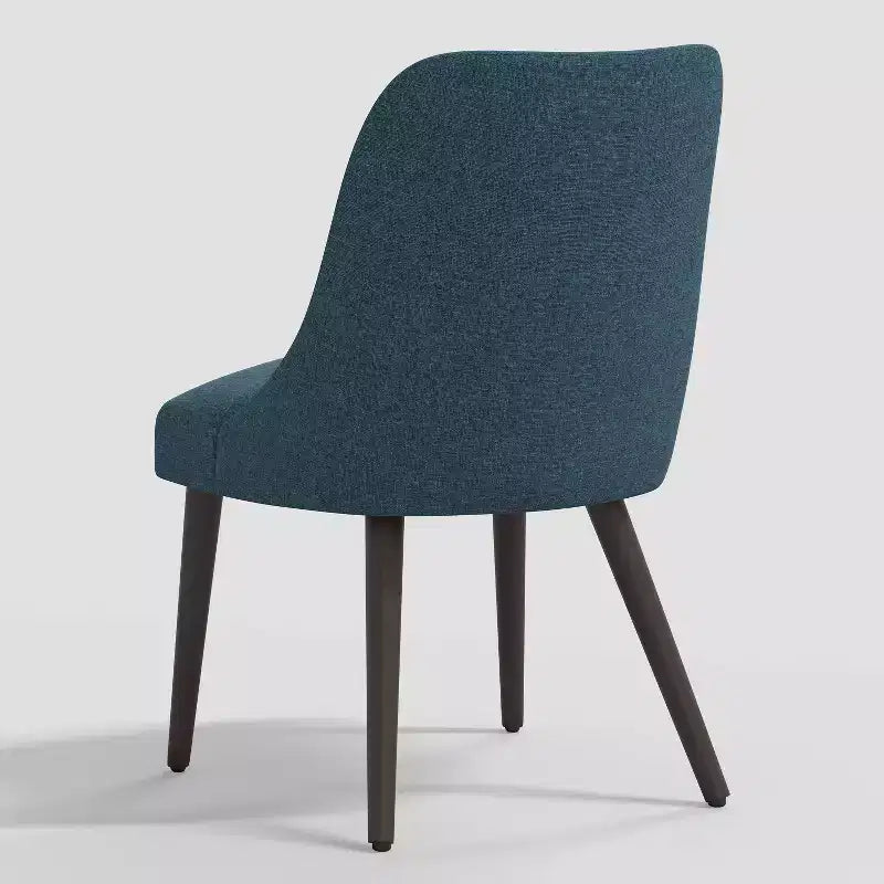 Sedia da pranzo moderna in lino testurizzato – Gambe color espresso, 1 anno di garanzia