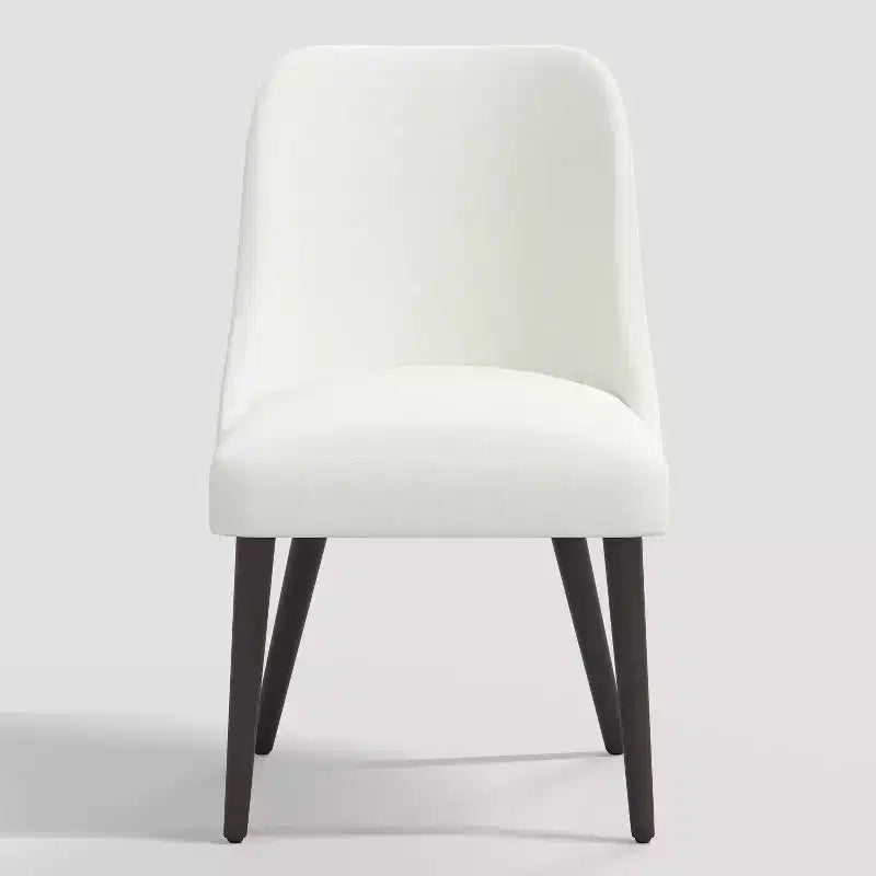 Sedia da pranzo moderna in lino testurizzato – Gambe color espresso, 1 anno di garanzia