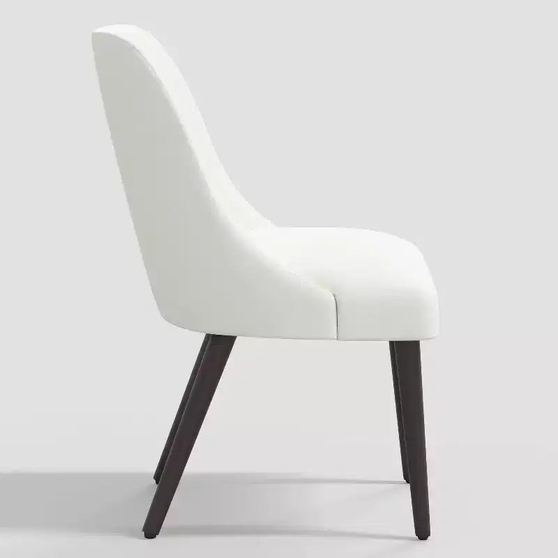 Sedia da pranzo moderna in lino testurizzato – Gambe color espresso, 1 anno di garanzia