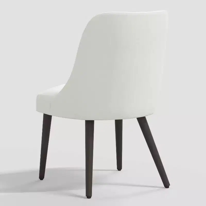 Sedia da pranzo moderna in lino testurizzato – Gambe color espresso, 1 anno di garanzia