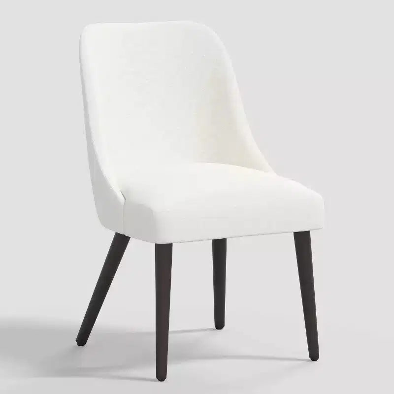 Sedia da pranzo moderna in lino testurizzato – Gambe color espresso, 1 anno di garanzia