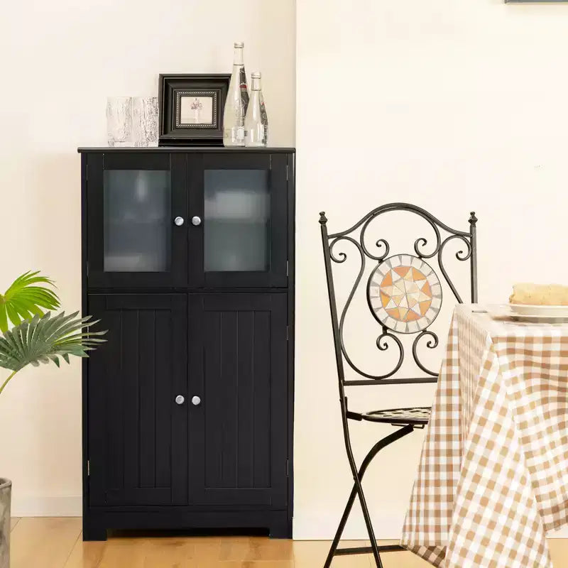 Mobiletto da bagno con 4 ante e ripiano regolabile – Certificato CARB