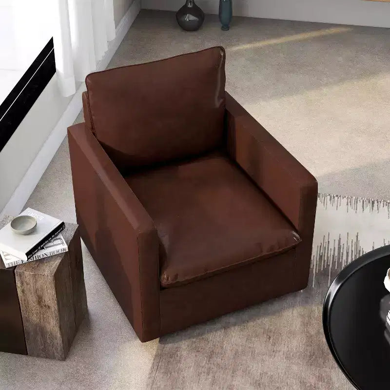 Poltrona Girevole - Similpelle, 89 A x 75 L x 82 P cm, 18 kg