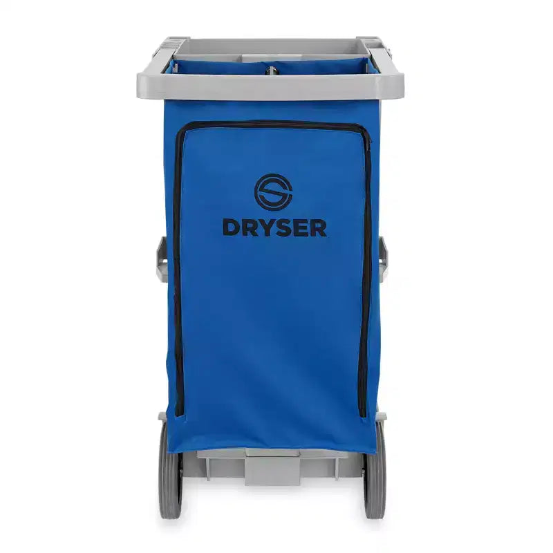 Carrello per pulizie professionali su ruote – 136 kg capacità, sacco 94 litri, grigio